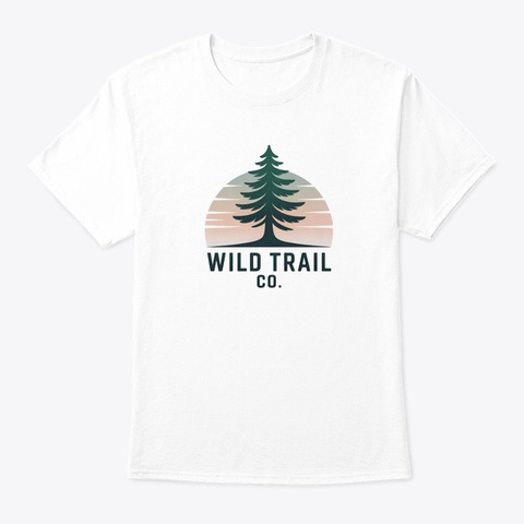 Wild Trail Co.  White T-Shirt Front