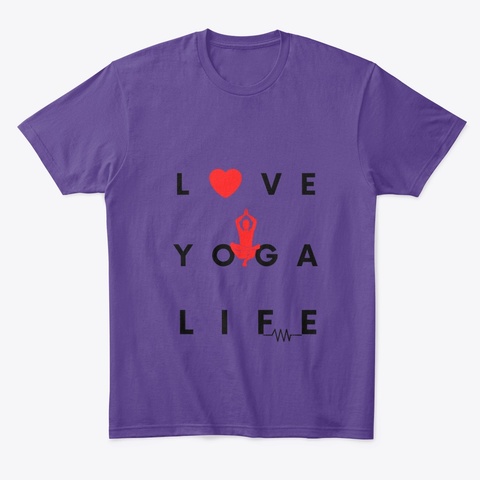 Love Yoga Life Purple T-Shirt Front