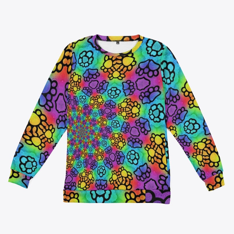 Rainbow Paw Print Tie Dye FUN!