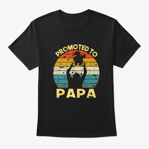 Promoted To Papa Rpgla Black T-Shirt Front