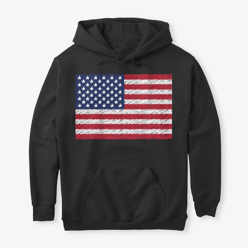USA Flag 4th July Red White Blue Stars S