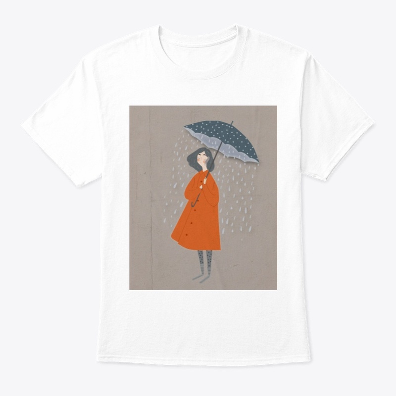 woman in the rain