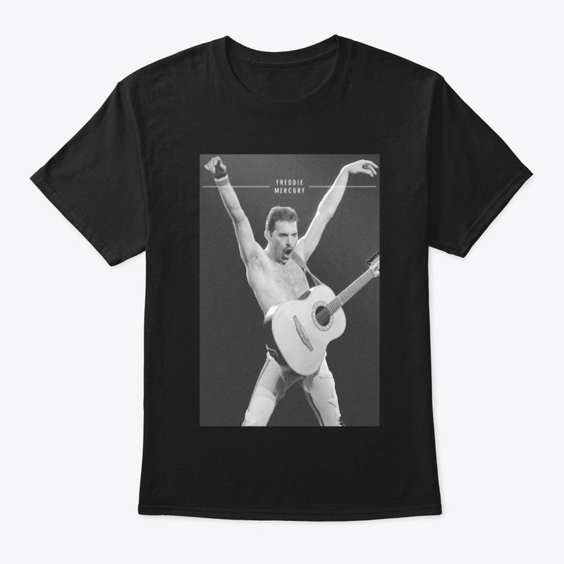 Freddie Mercury Official Live B&W Guitar