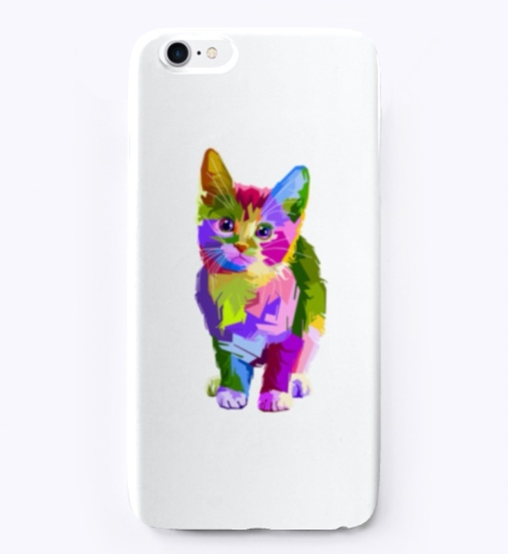 colourful art cat
