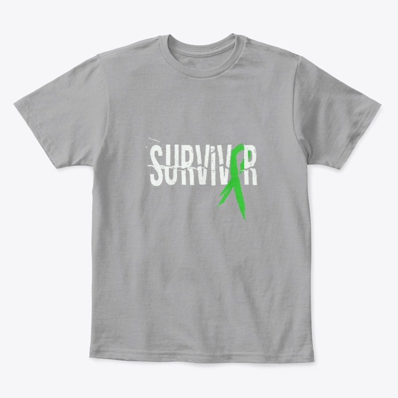 TBI Survivor Ribbon Shirt White