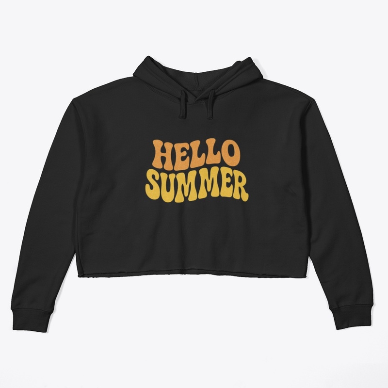 Retro Sunset "Hello Summer" Typography