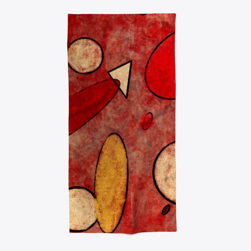 Circular Pattern Abstract Red Fall Tee