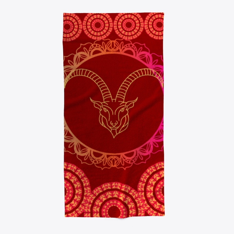 Golden goat and mandala