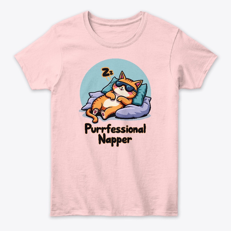 Purrfessional Napper- Funny Cat