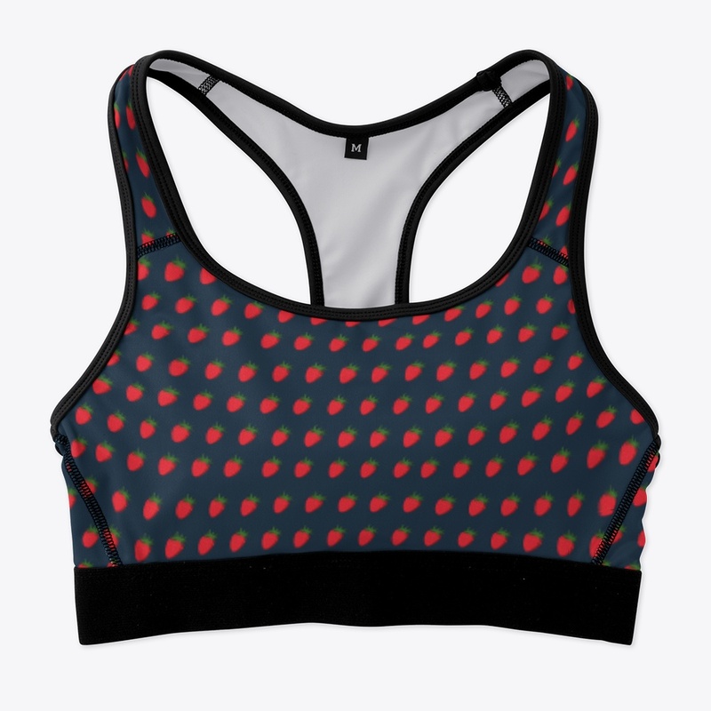 Strawberry on Persian Blue Pattern