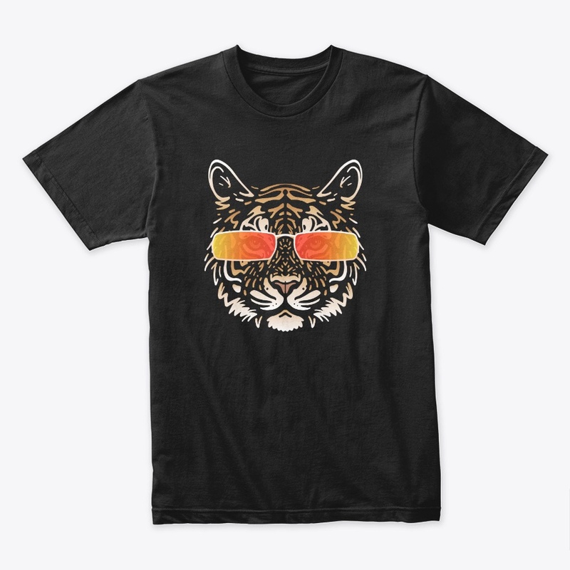 Cute Tiger in Sunglasses (Colored+sg07)