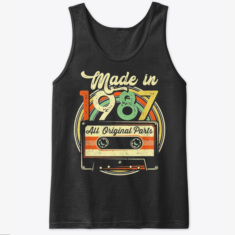 Made In 1987 34Th Birthday Gifts Cassett