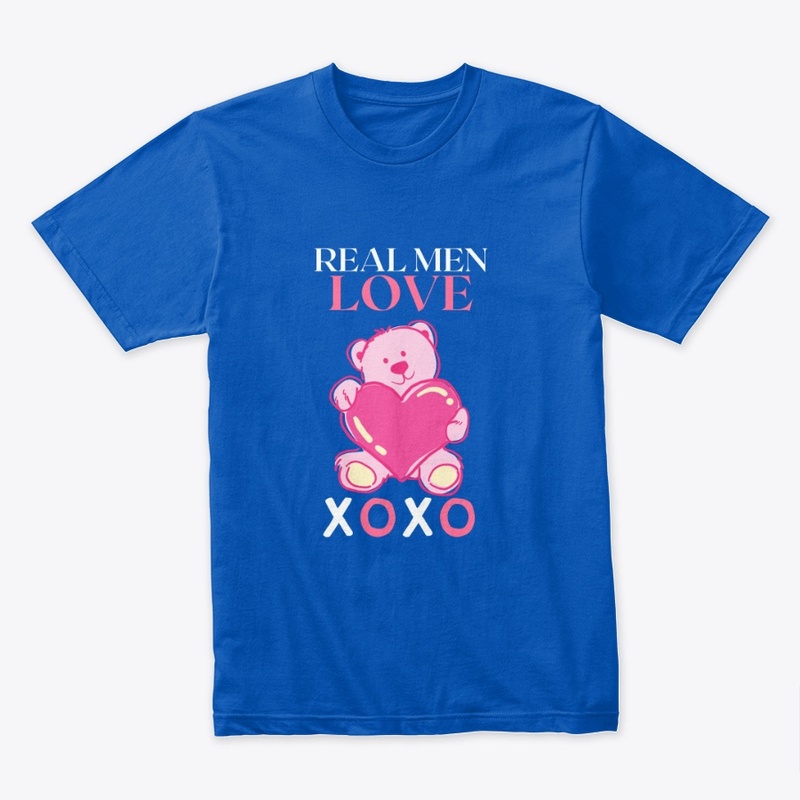 REAL MEN LOVE BEAR HEART XOXO