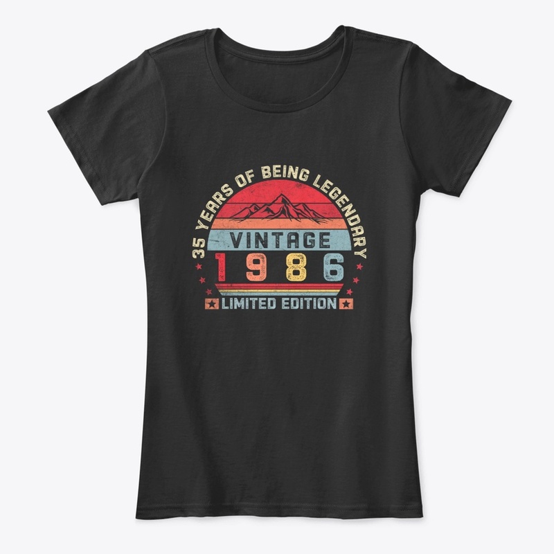 35 Years Old Retro 1986 Birthday Vintage