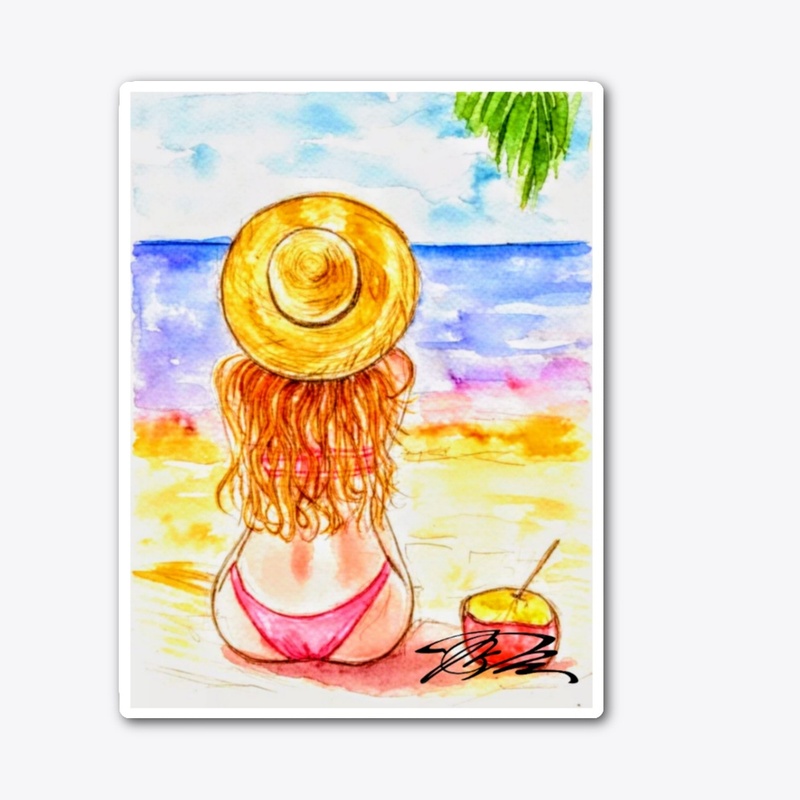 Cool drink on the beach