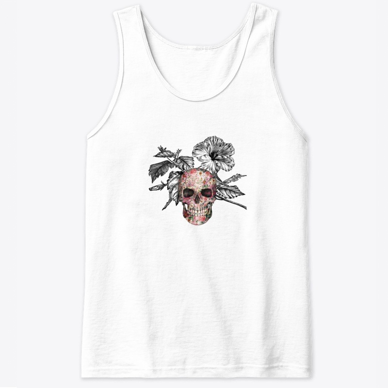 floral skull