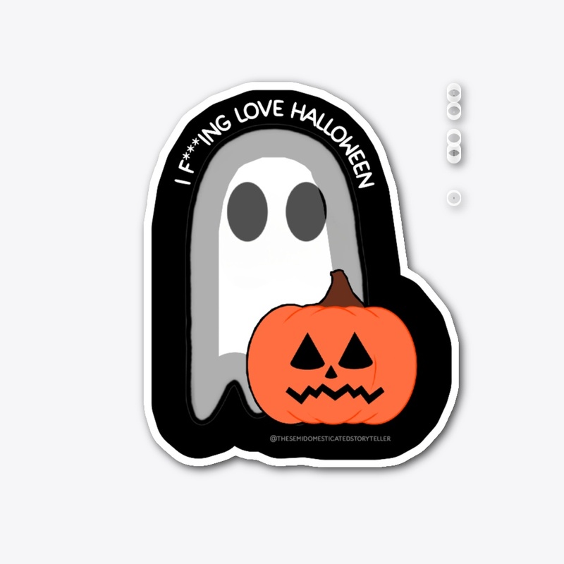 I Love Halloween Ghost & Pumpkin