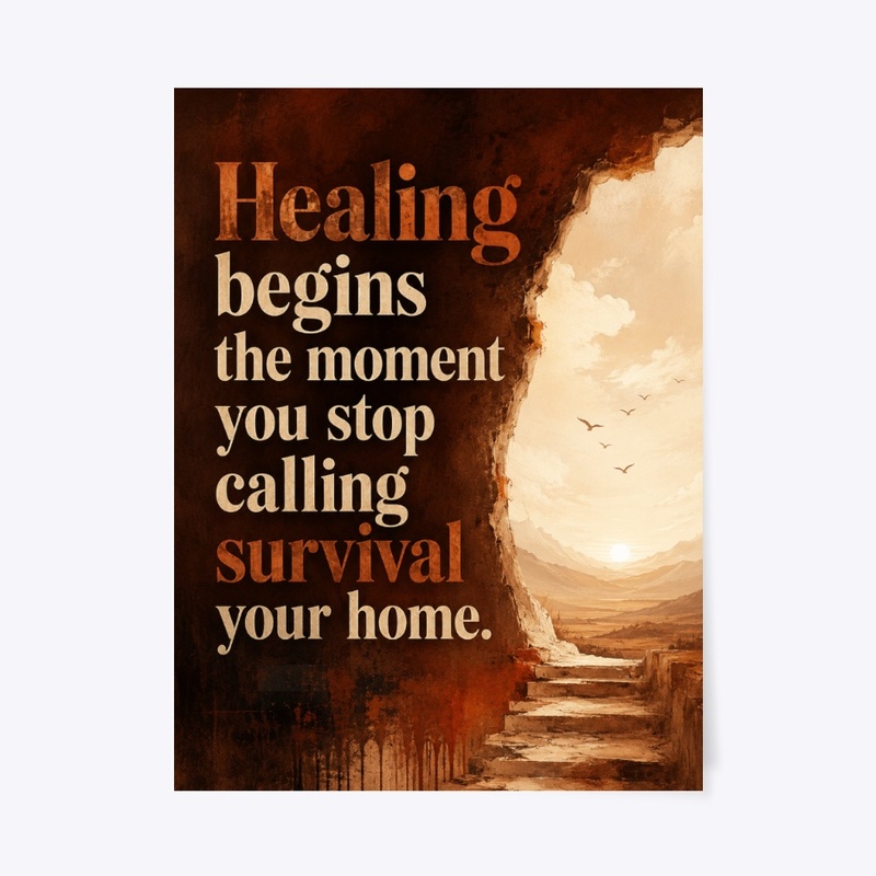 Healing Begins Wall Print