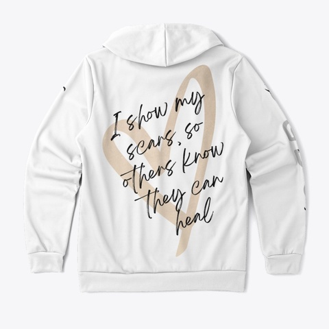 Not A Victim Hoodie White T-Shirt Back