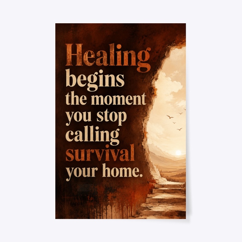 Healing Begins Wall Print