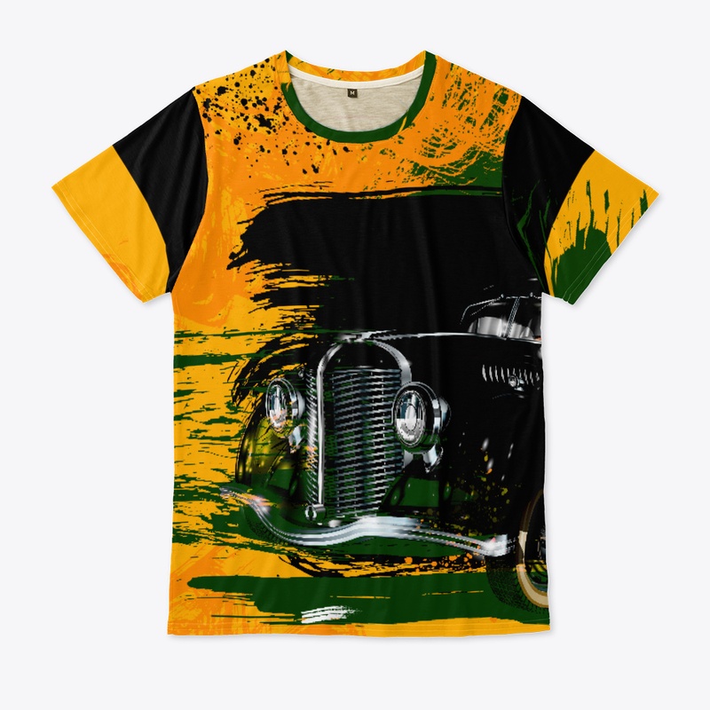 OJB Brand Full Print Vintage Cars