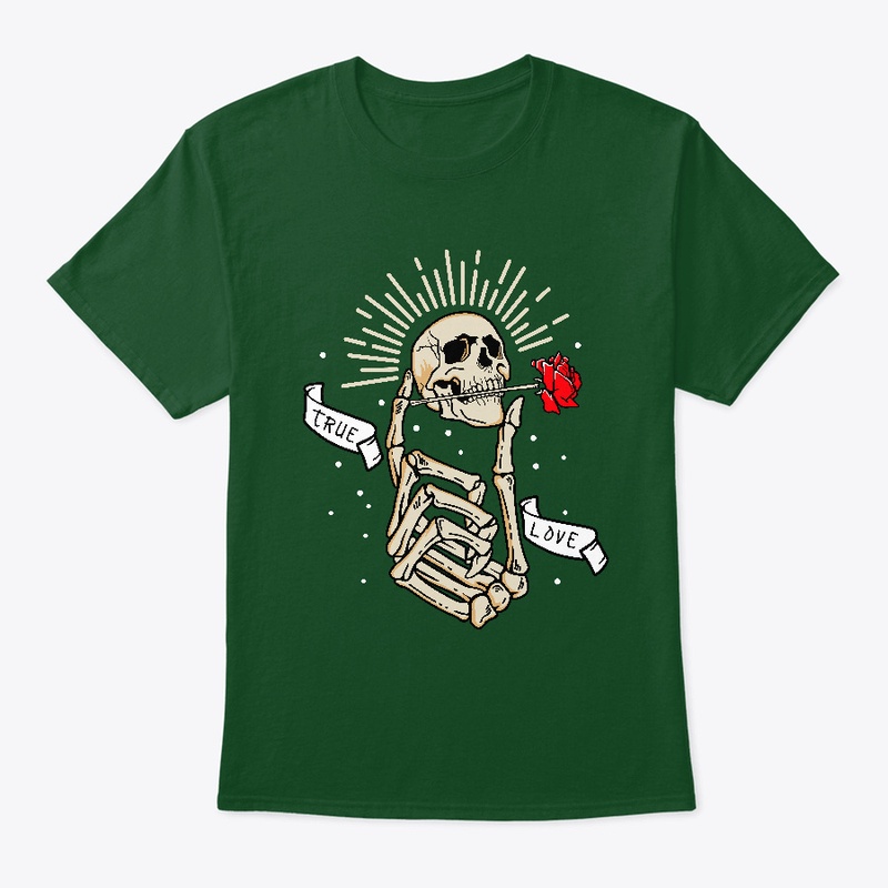 True Love Skeleton Hand Rose