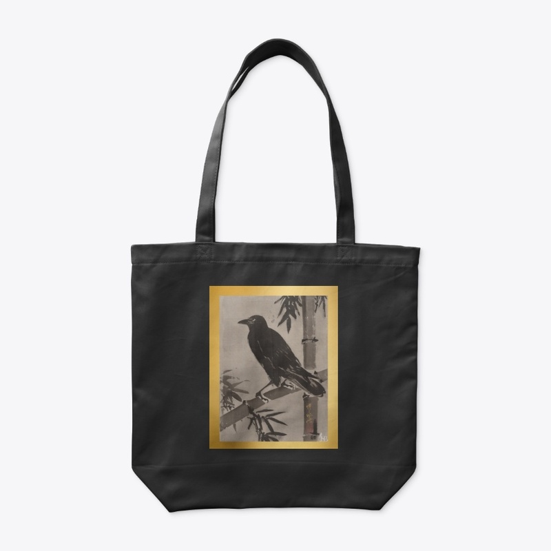 Crow on a Bamboo Branch