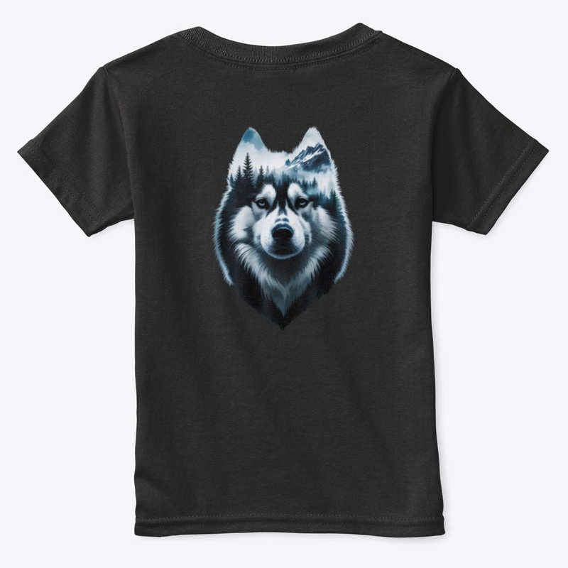 Siberian Husky Forest Nature Art Tee