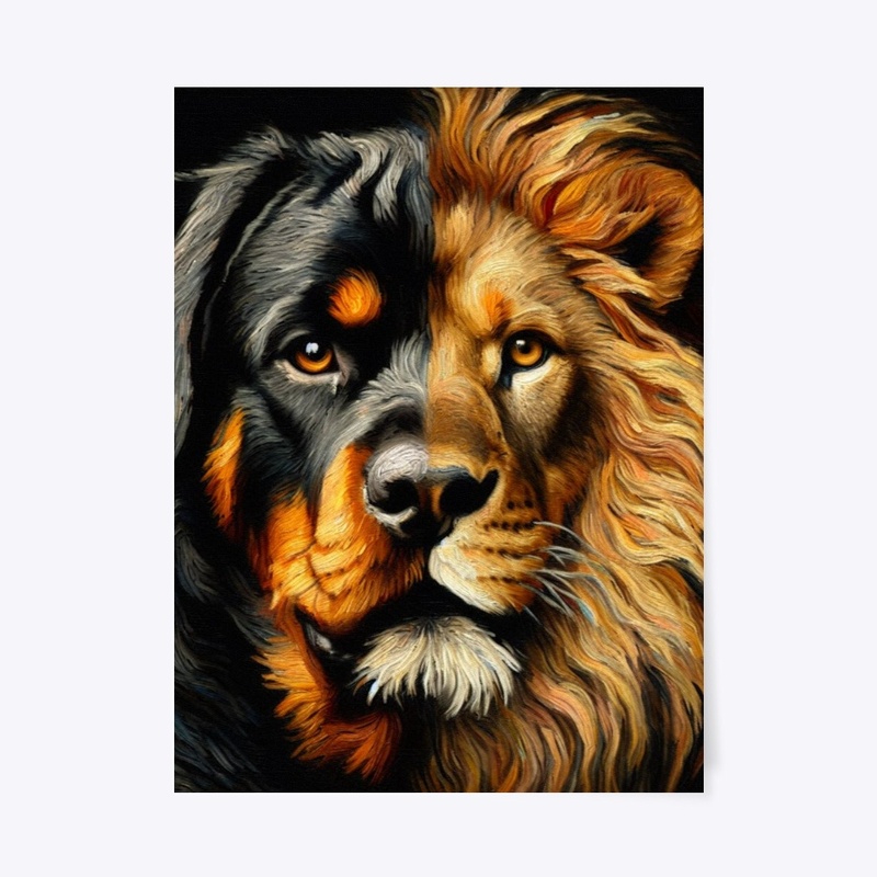 Rottweiler as a Lion