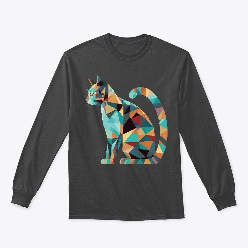 Cat in geometric art 