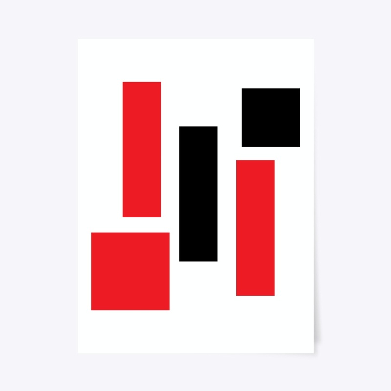 RED AND BLACK ART WORK