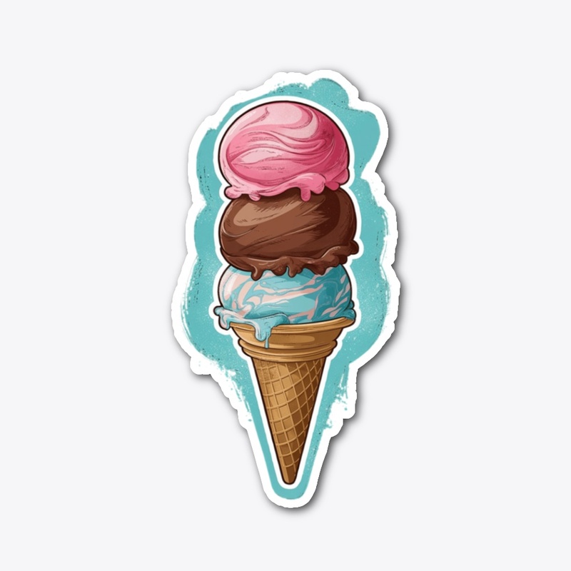 Ice Cream Cone T-Shirt Design