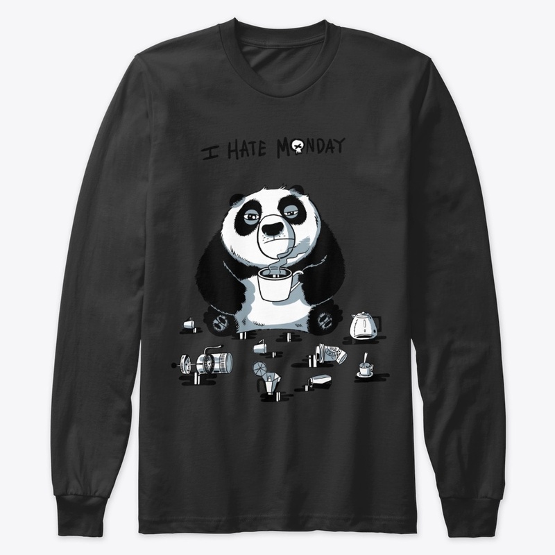 tired panda "I hate monday"