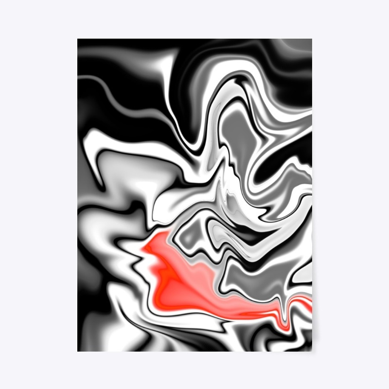 Black White dash of Red