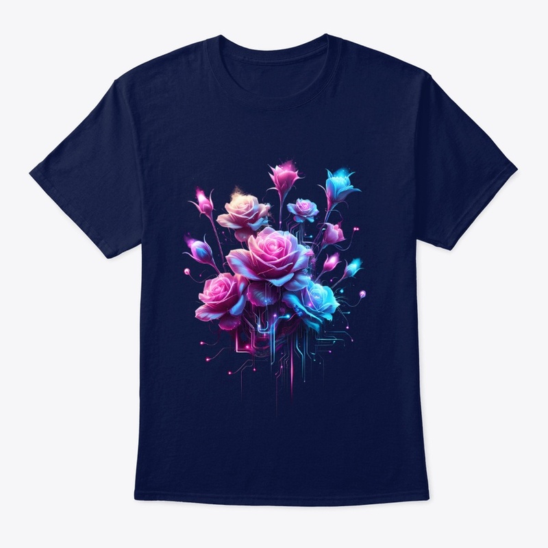 Neon Rose Bloom