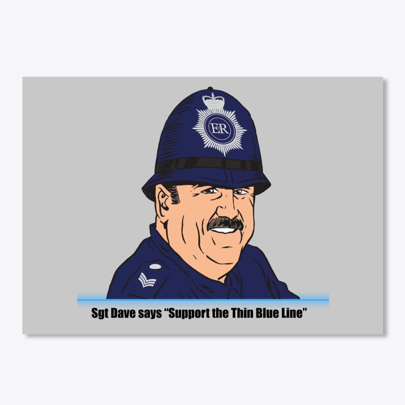 Sgt Dave Thin Blue Line sticker