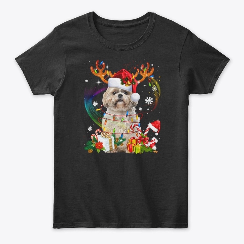 Border Collie Dog Santa Christmas Tshirt