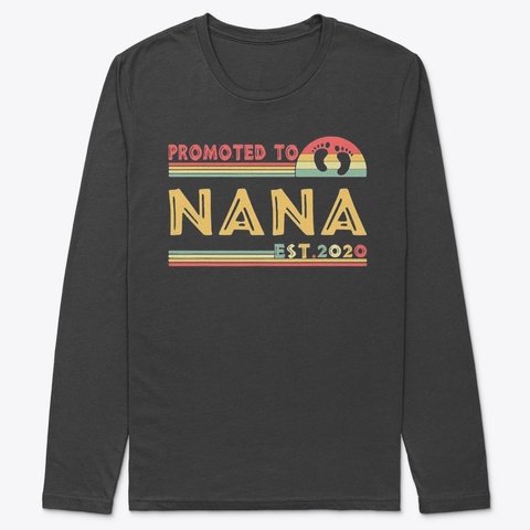 Promoted To Nana Est 2021 Tshart Black T-Shirt Front