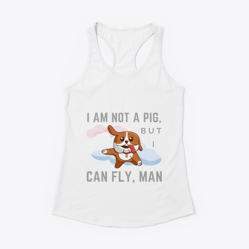 funny t-shirt i am not a pig i can fly