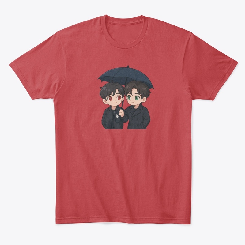 BJYX Chibi Art | Cute Duo Under Umbrella