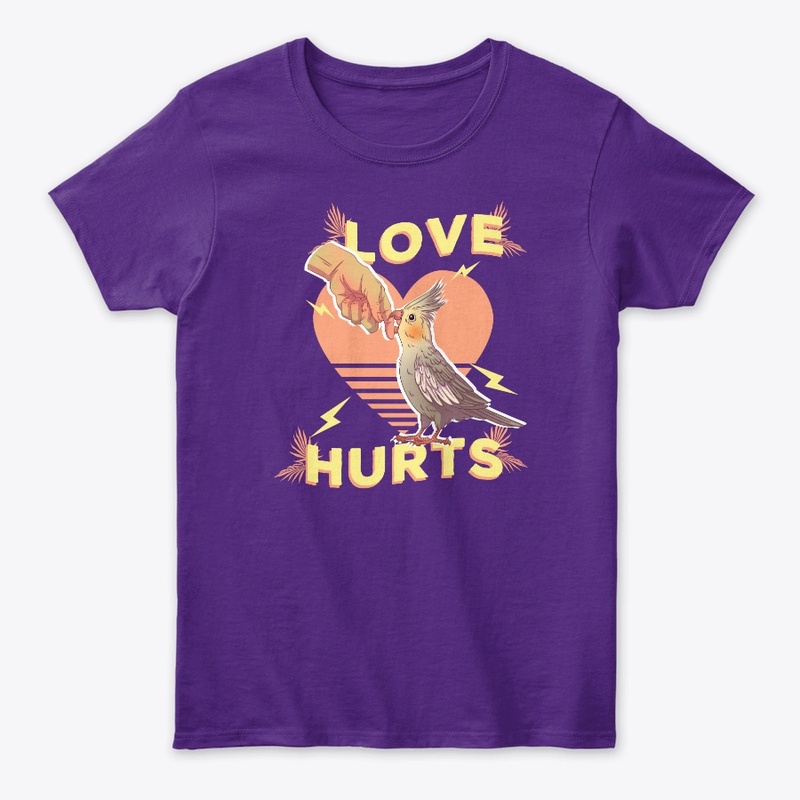 Love Hurts Cockatiel Bird T Shirts