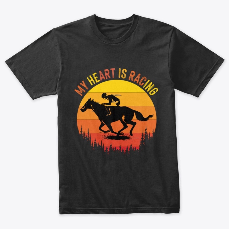 Vintage Retro Horse Racing Racetrack