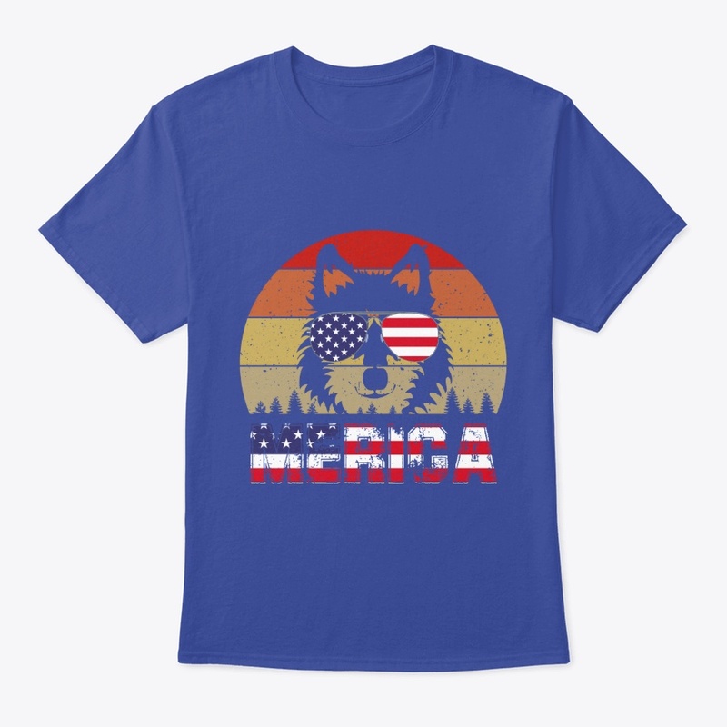 Big puppy with American flag glasses