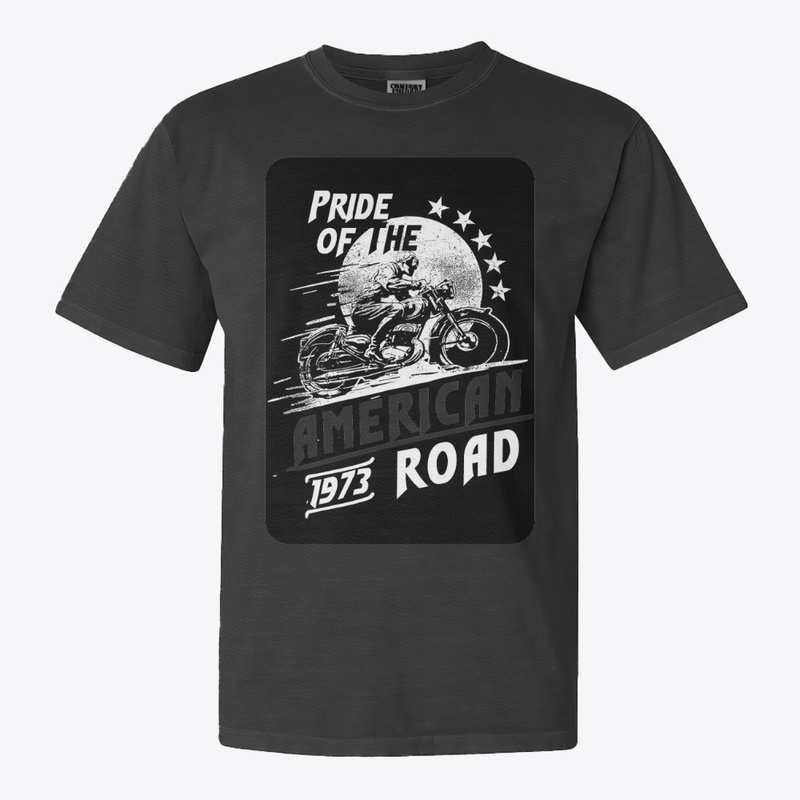 Proud American motorcycle road