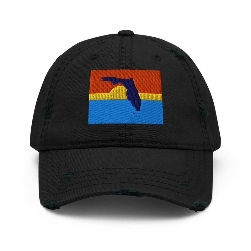 Florida Embroidered Distressed Hat