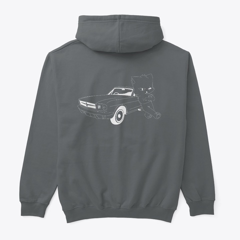 Oviup Cat Driver Alternative Hoodie Charcoal Kaos Back