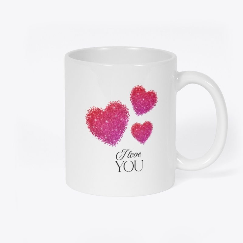 "I Love You" Heart Valentine mug