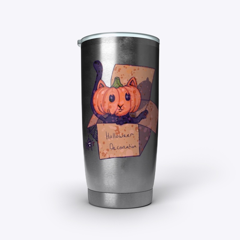 Halloween Pumpkinhead Cat