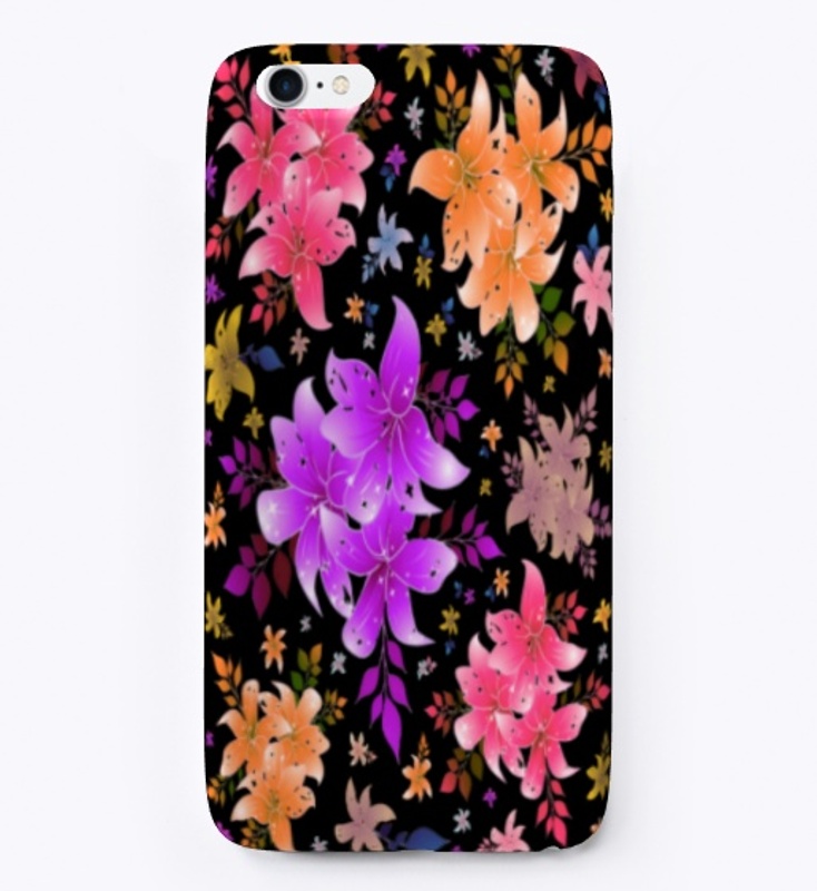 Multicolored lily flower design