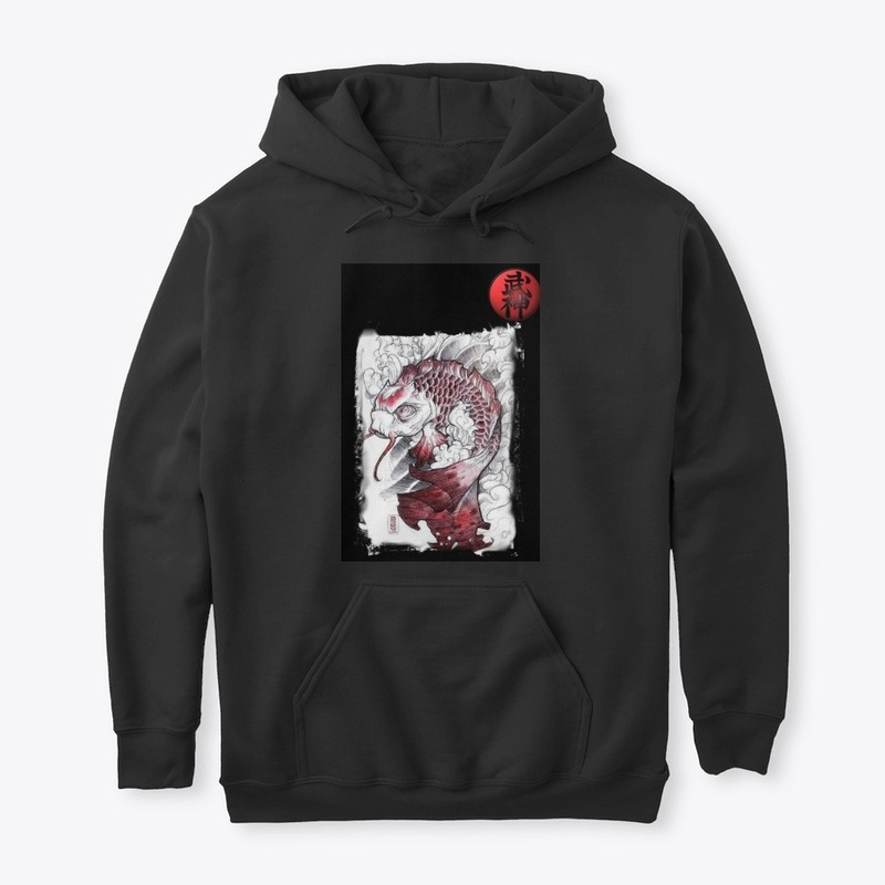 Bujinkan red koi t shirt